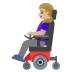 woman in motorized wheelchair, medium-light skin tone